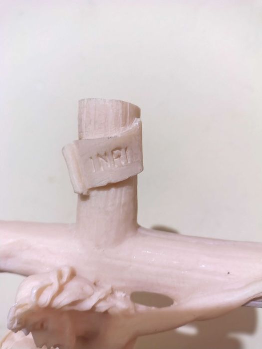 Страхотна Статуетка-Разпятие От Алабастър