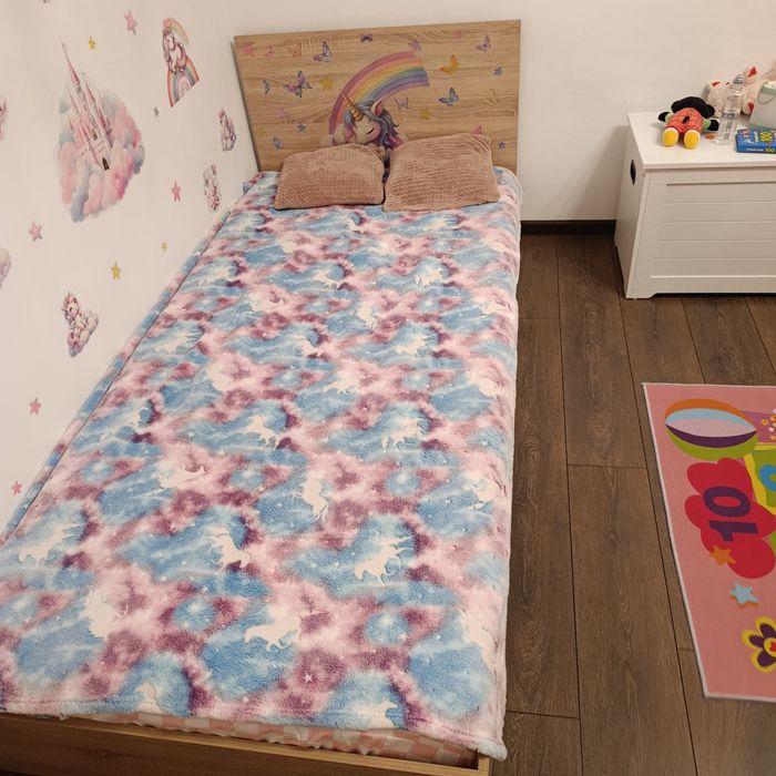 Pat fetiță cu saltea dimensiune 90/200