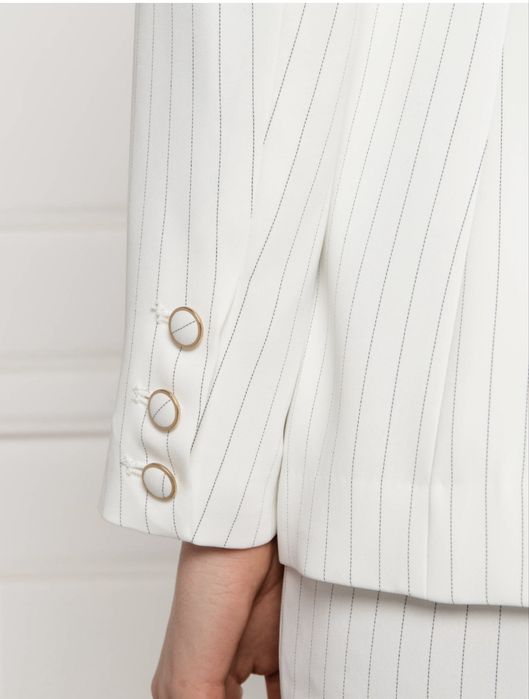 Sacou nou Guess Marciano, alb cu dungi subtiri, mar 40