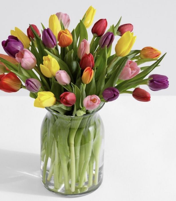 Тюльпаны искусственные, силиконовые
