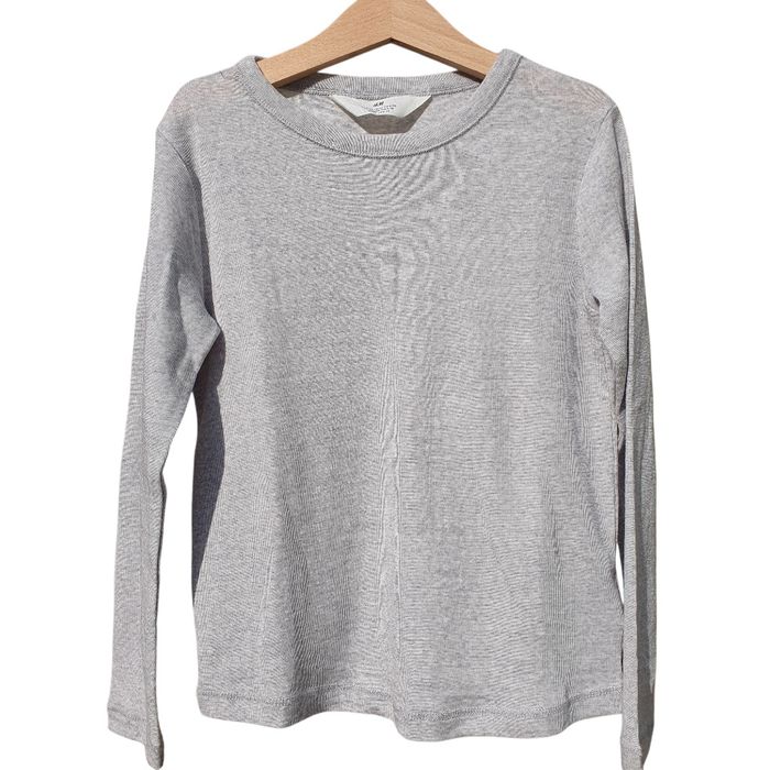 Bluză 100% lână 6-7 ani H&M, gri, 116-122, purtata o data, impecabila