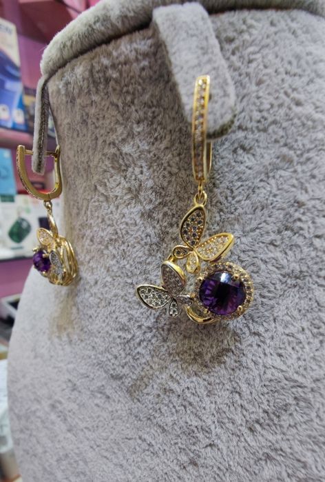 Эксклюзивные золотые женские серёжки