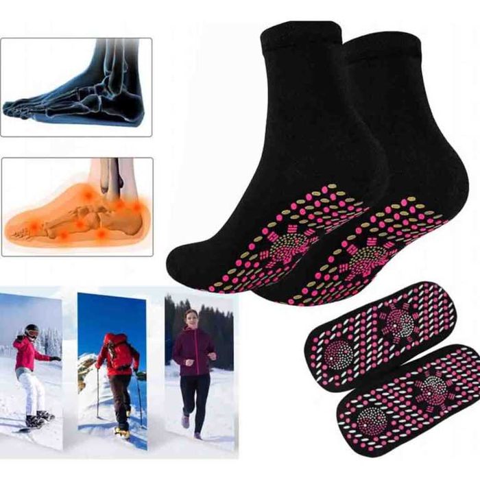 Sosete Termice, Anti-Alunecare cu Autoincalzire (2 perechi)