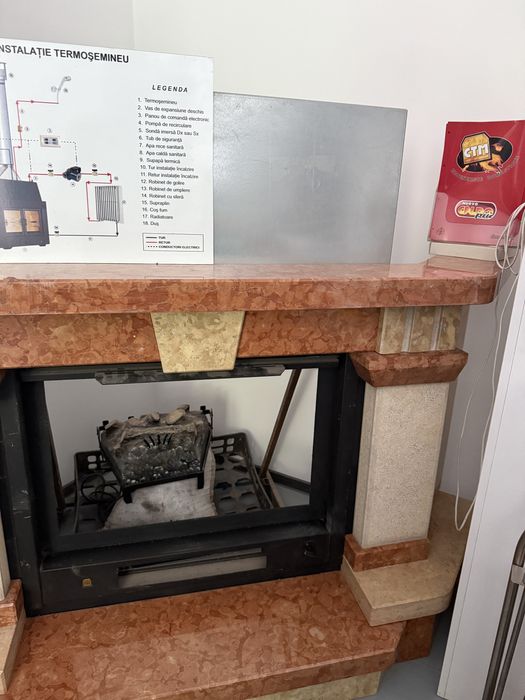 Îmbrăcăminte termoșemineu/ șemineu din marmură