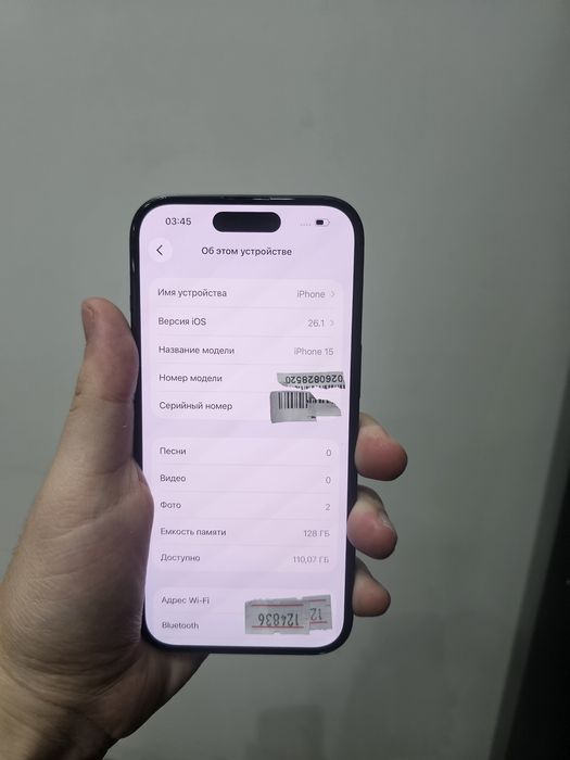 IPhone 15 чёрный 128гб