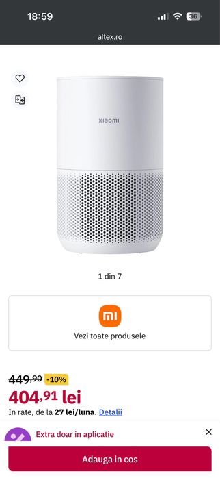 Purificator aer Xiaomi 4 compact wi fi