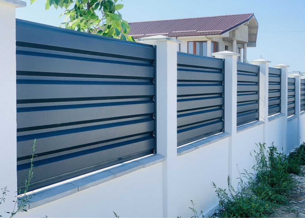 Gard din tabla T35 – model orizontal culoare mat sau lucios