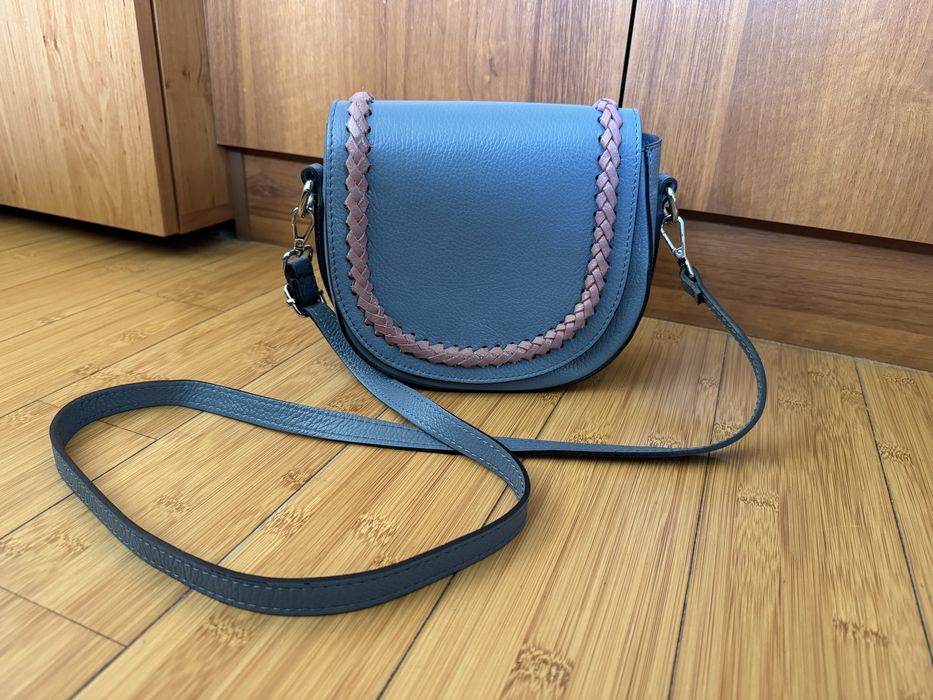 Дамска чанта телешка естествена кожа Mia Tomazzi