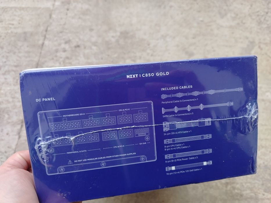 NZXT C850 Gold ATX 3.1 850W Negru Sursă de Alimentare, sigilată