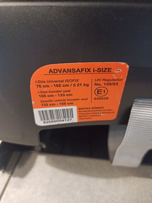 Scaun auto britax romer advansafix