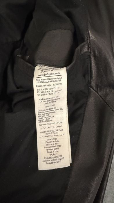 Geaca piele biker Jack Jones