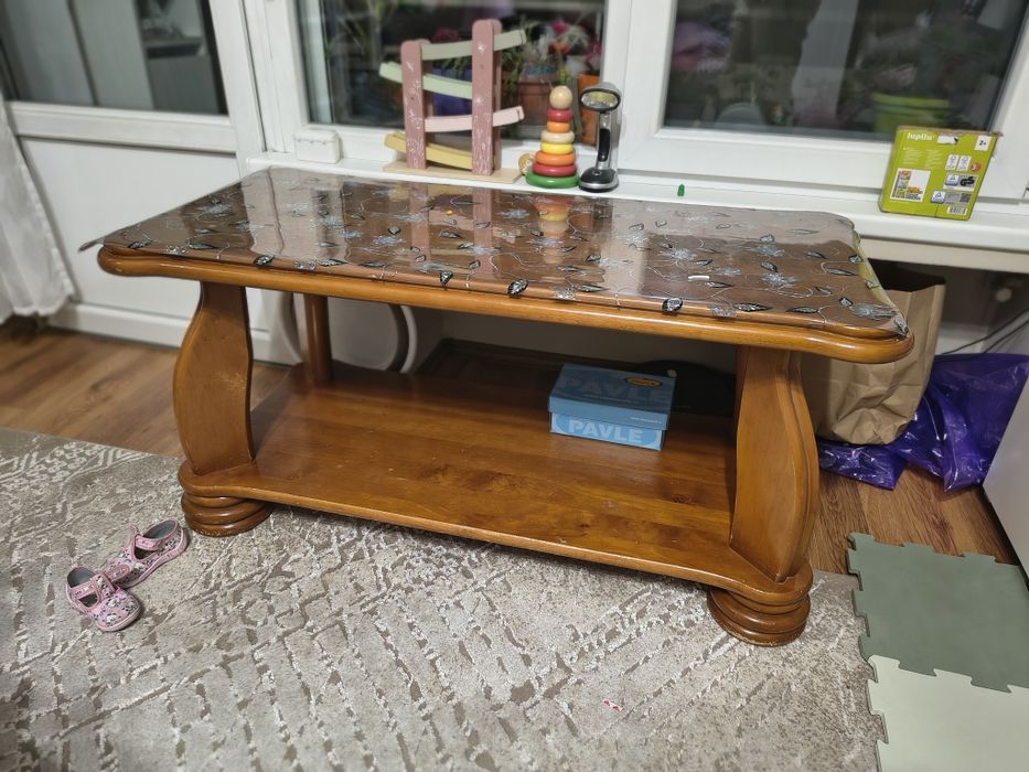 Маса с две нива, масивно елша дърво