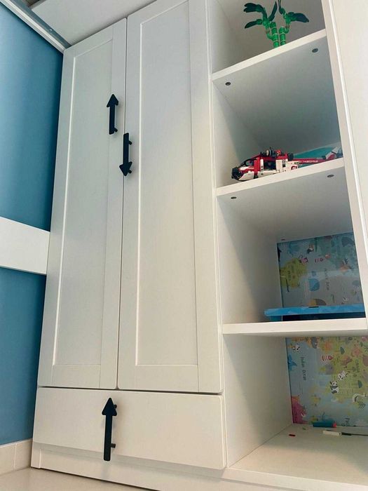 Pat supraetajat cu masa de birou,cumparat de 1 an