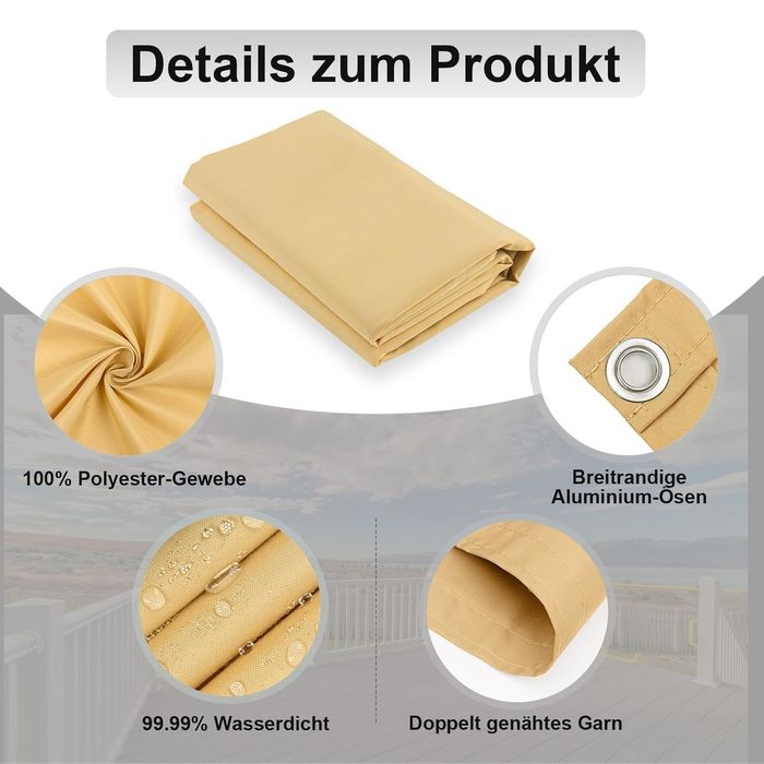 Параван за поверителност за балкон, тераса, ограда, водоустойчив