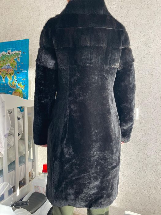 Шуба из мутона, натуральная