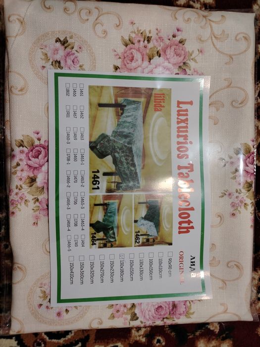 Dasturxon xontaxta uchun 130x180 sm  narxi kelishiladi
