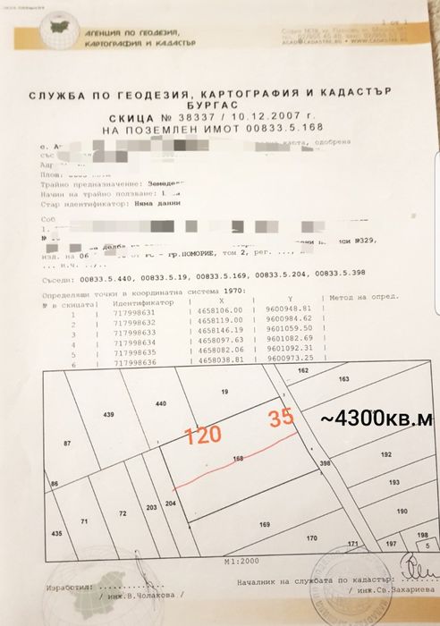 4300кв.м. море,гр.Ахелой///Продажа парцел в Ахелой