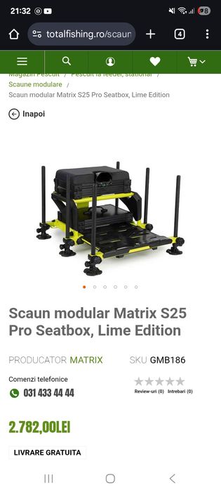 Vand scaun modular Matrix s25 pro
