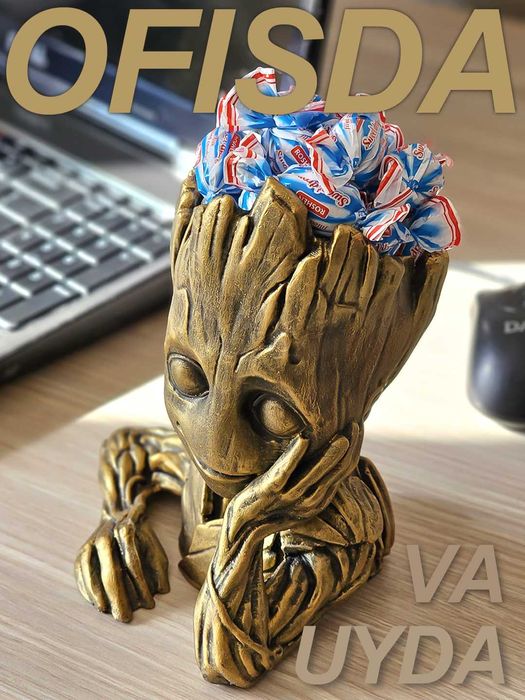 Ваза для цветов малыш Грут, горшок, кашпо, подарок