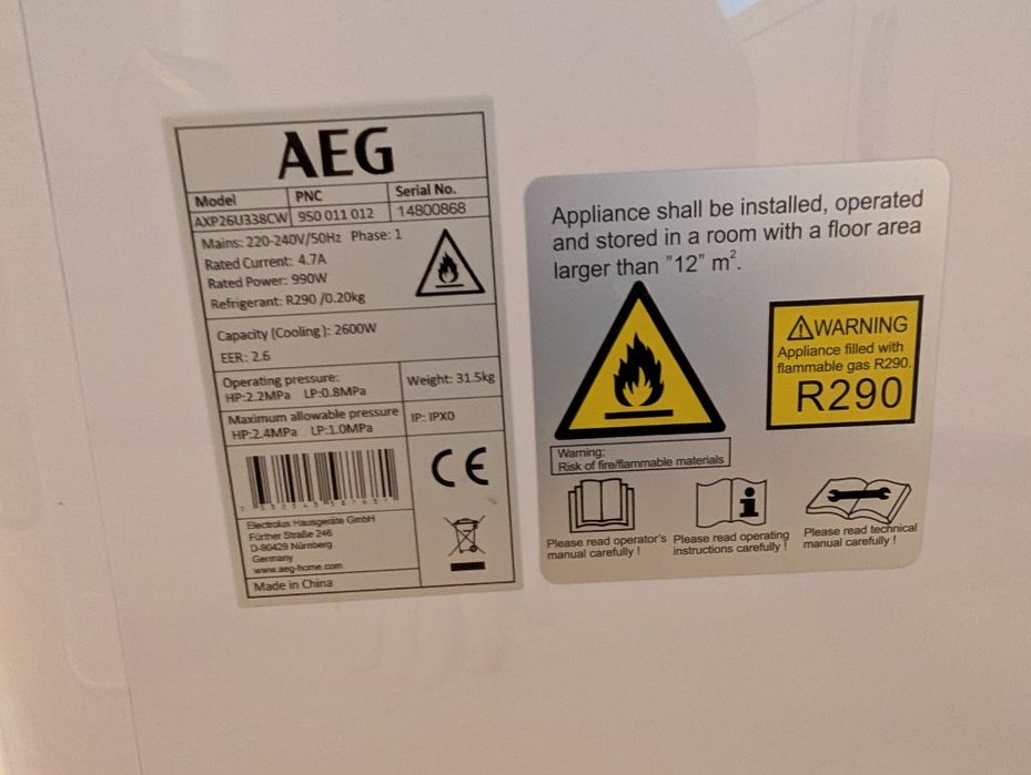 Sistem mobil climatizare/pompa de căldură AEG
