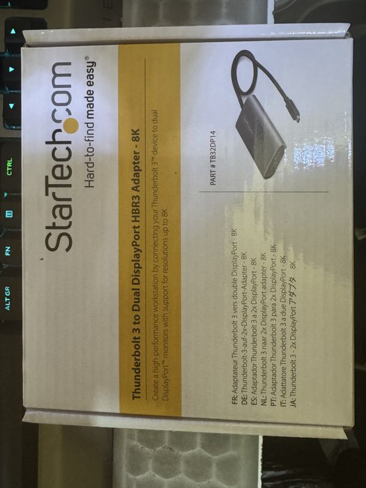 StarTech Thunderbolt to Dual DisplayPort 4K 60Hz Adapter, Mac, Windows