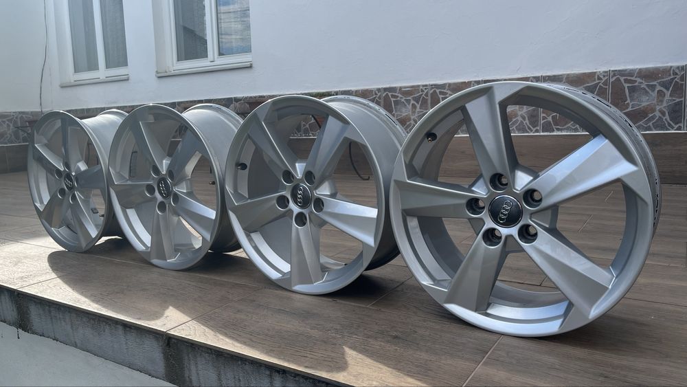 Jante 17 originale Audi R17 5x112 butuc 57,1 Jenți Genți Roți Aliaj Aluminium Set 4 jante Inchi Inci
