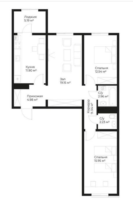Продаётся 3 ком Golden House