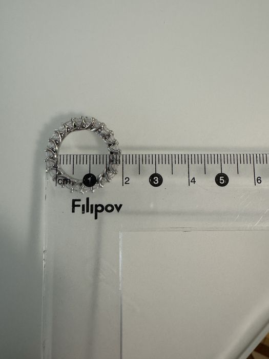 Бяло злато пръстен 14к инфинити