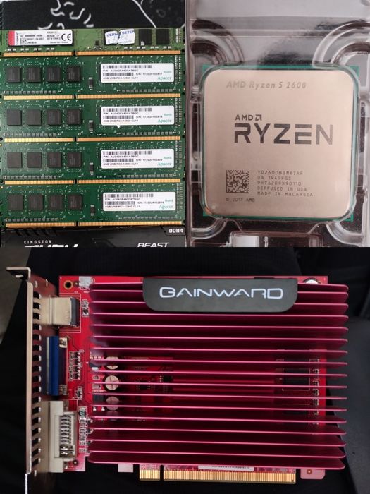ОЗУ DDR3,Процессор AMD Ryzen 5 2600,видокарта Gainward GeForce GT 950