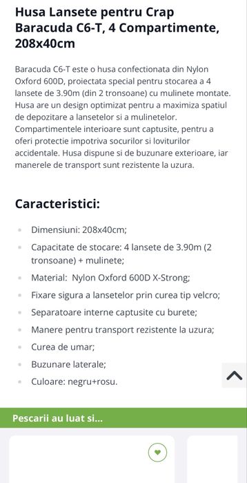 Husa lansete 4 compartimente