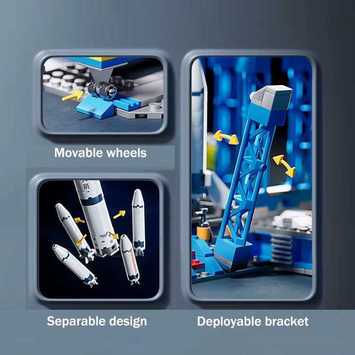 Joc constructii cu piese compatbil Lego Space Center 458 pcs