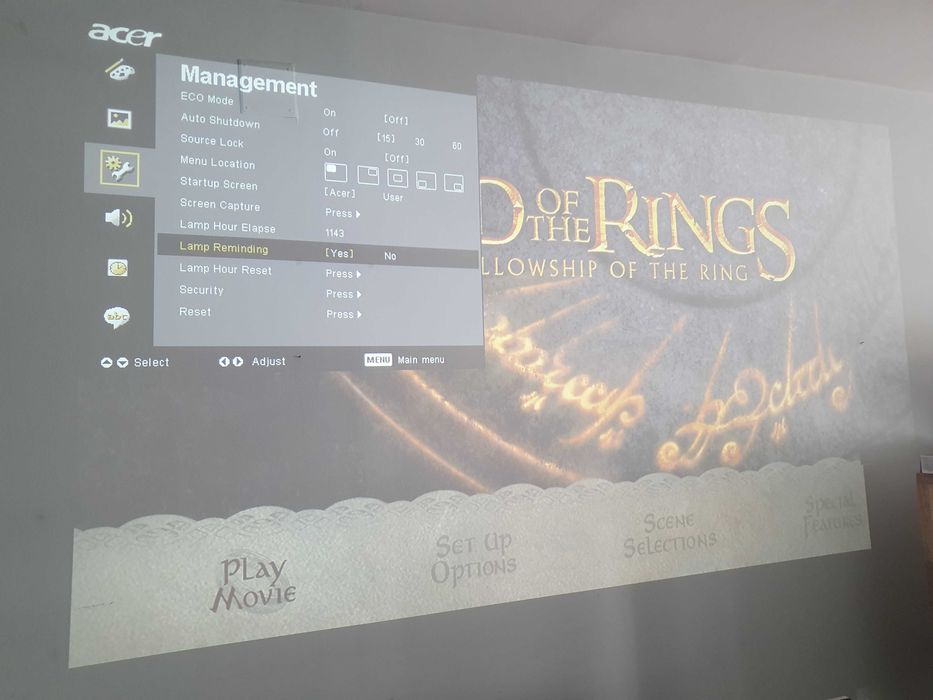 Acer P 5370W videoproiector DLP HDMI Texas instruments proiector filme