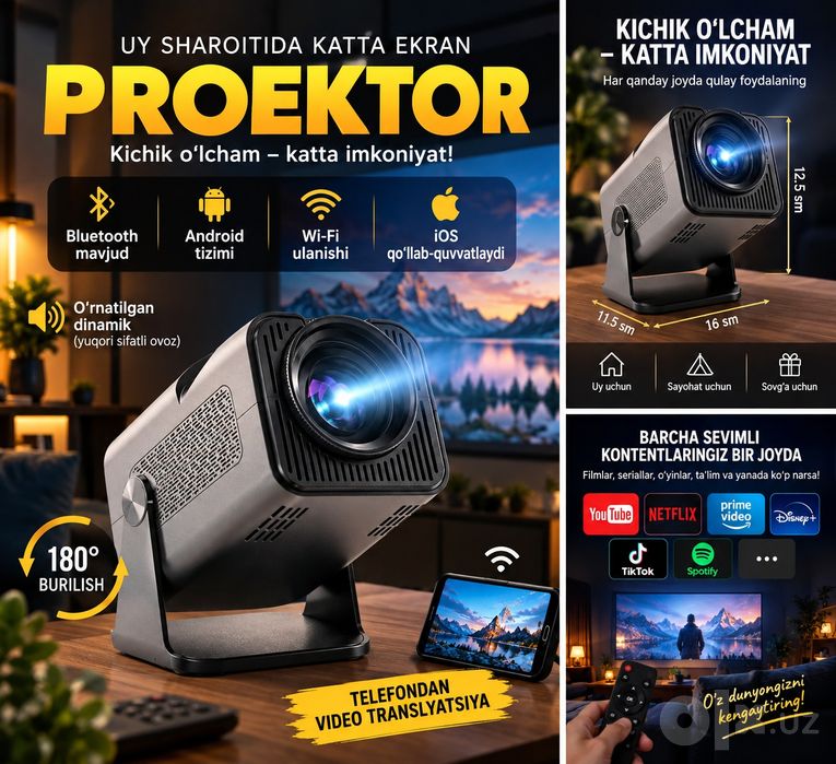 4K Proyektor Ishlatilmagan Yengi