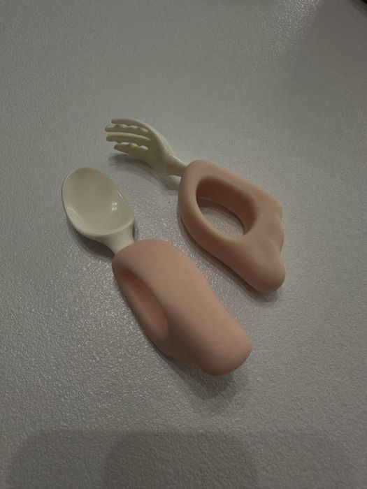 Комплект бебешки съдове за хранене и прибори силикон