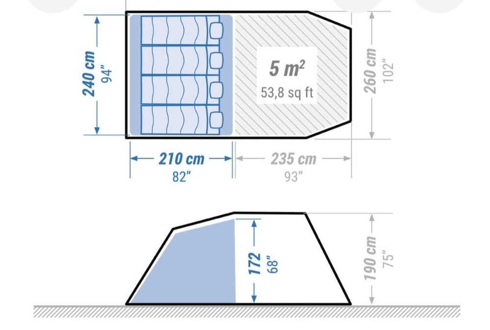 Cort Camping 4 persoane