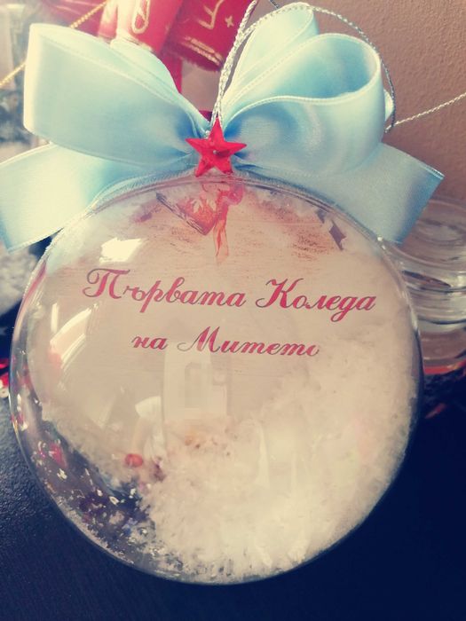 Коледни топки със снимка