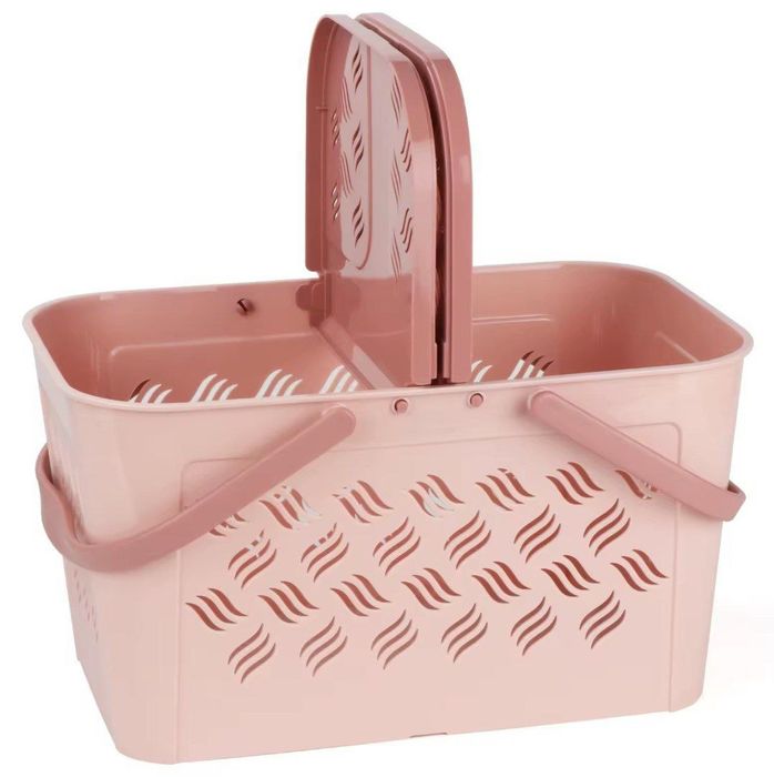 Корзина для хранения пластиковая с ручками и для пикника для покупок