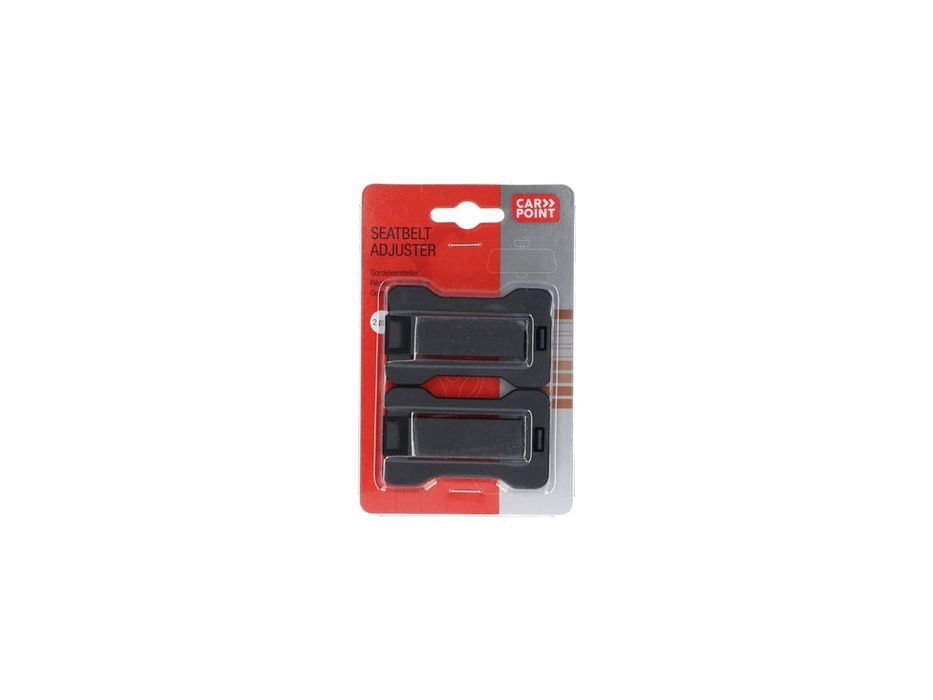 Set 2 clipsuri fixare centura siguranta auto Carpoint, ajustare pozitie centura, protejeaza gatul si umerii, negre