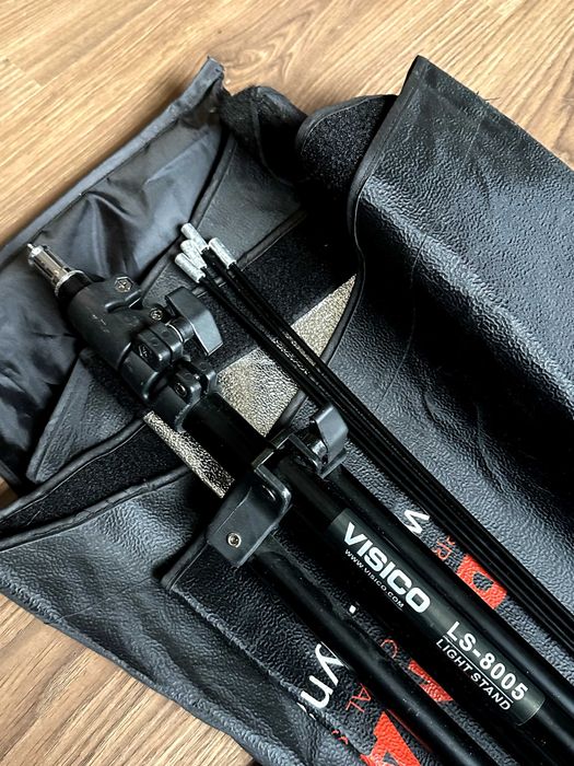 К-т студийно LED осветление Godox SL-60W + Статив Visico + Софтбокс Dynaphos (Като нов)