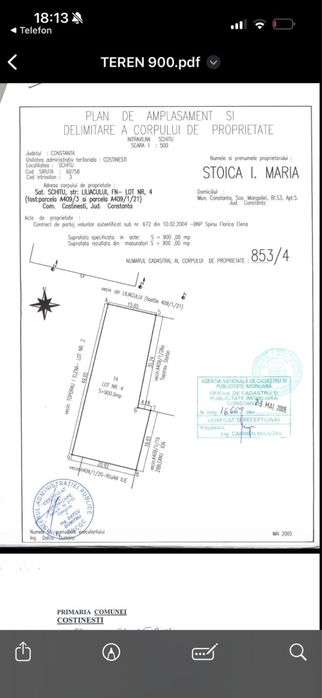 OPORTUNITATE! Teren 900 mp în Costinești – ideal investiție / aproape de mare