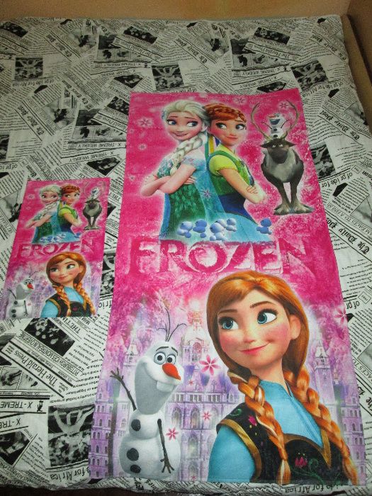 Хавлии за момчета и момичета (комплект малка с голяма) - 100% памук