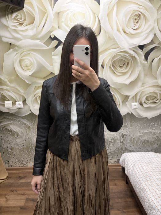 Манго тренч и кожанка