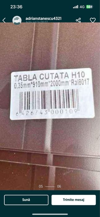 16lei bucata la tablă