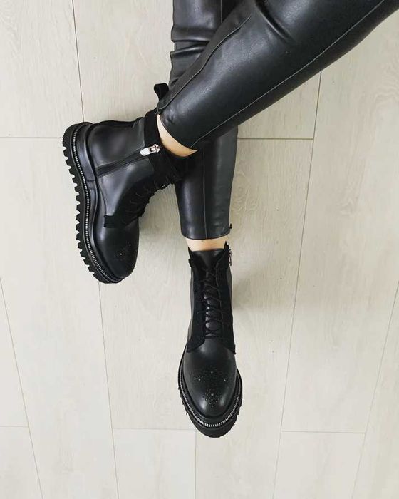 Ghete din piele, captusite, model Amelie AML01, Essteffa, Marimea 35