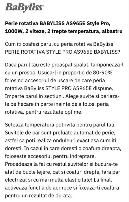 Perie rotativă Babyliss by Christina Ich