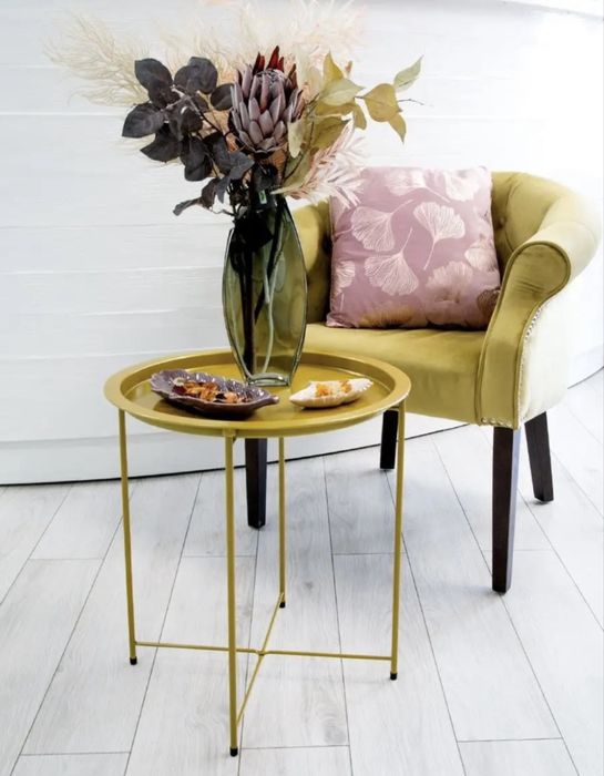 Кофейный столик журнальный стол сервировочный стол золото металл