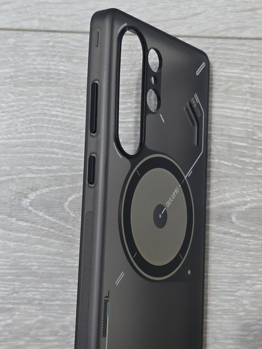 Carcasă magnetică Aulumu IMD pentru Samsung S25 Ultra – gri translucid