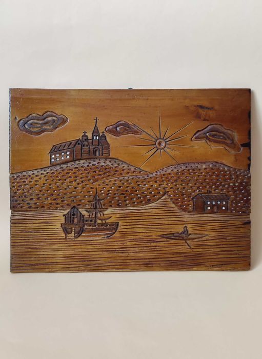 Стенно пано дърворезба ръчна изработка