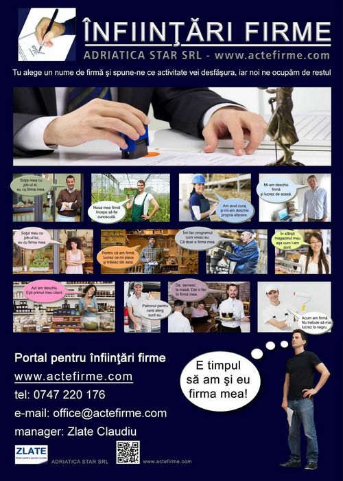 ZLATE. Majorare capital social & actualizare CAEN la ORC Tulcea