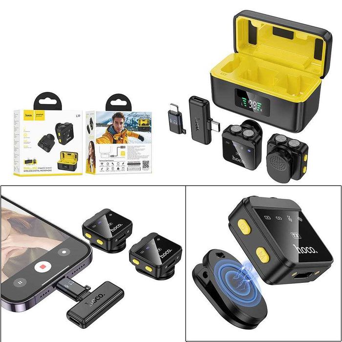 микрофон Hoco L17 Dual Mic беспроводной двойной